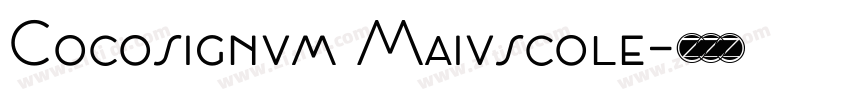 Cocosignum Maiuscole字体转换